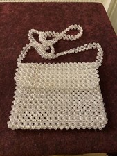 *VINTAGE LUCITE CLEAR BEADED