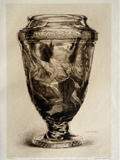Henri Guerard Engraving Eau Forte Etching Orphan Vase Crystal Émile Gallé 1890