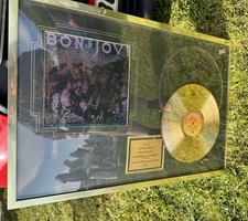 Bon Jovi Slippery When Wet Gold Disc. Limited Edition & Certificate. Framed