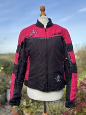 Spada Women’s Motorcycle Biker Pink & Black Armoured Jacket Size M - Motorbike