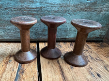 3 Vintage Wooden Industrial