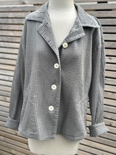 Yacco Maricard Green/Grey Pin Tuck Shirt/Jacket With Pockets  Fit UK 14 