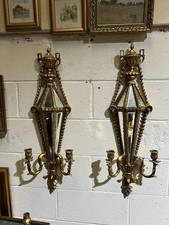 Pair italian carved wood - pair,