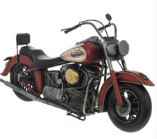 Red Motorbike Model Metal Tin