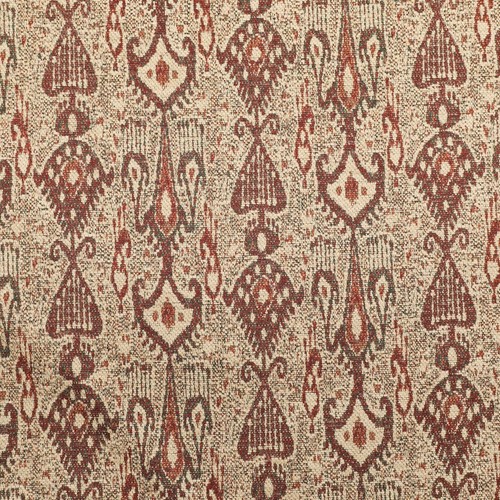Red tribal fabric upholstery - tribal,