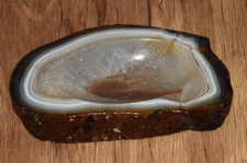 ?agate /  geode mineral ash tray / rock shallow dish UK SELLER