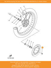 YAMAHA Collar, Wheel, 5VK-F5183-00 OEM XT660Z XT660X XT660R