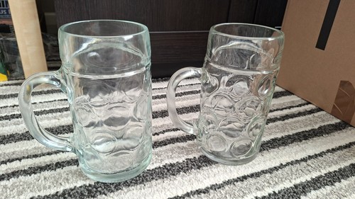 Two 1 Litre (2 Pint) Dimpled