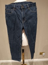 Farah Classic Jeans Men's W36 L29 Blue Denim Dark Wash Straight Leg Zip Fly