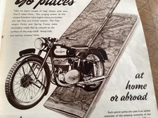 EXCELSIOR TALISMAN / ROYAL ENFIELD G 350 1951 MOTORCYCLE ADVERTISEMENT.