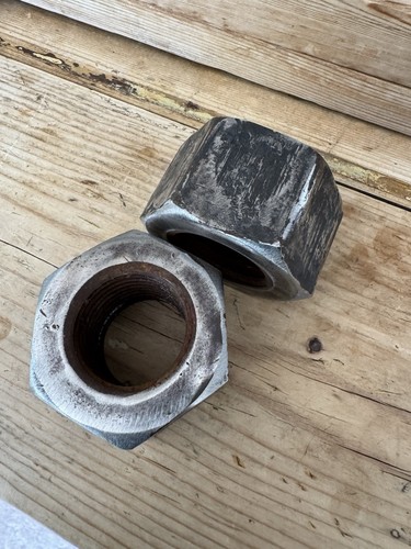 Old steel nuts large - old,
