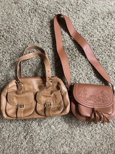 Handbag shoulder bag - bag, tan
