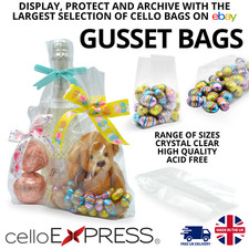 Clear cellophane gusset bag - cellophane,