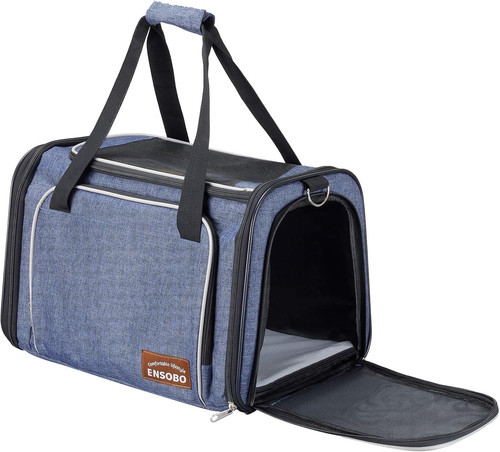 Cat carrier bag - bag, denim
