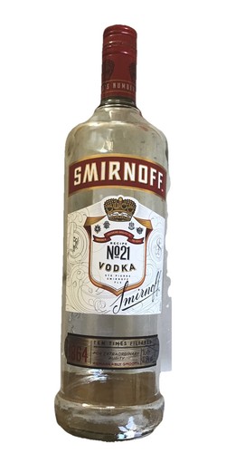 Empty smirnoff vodka - smirnoff,