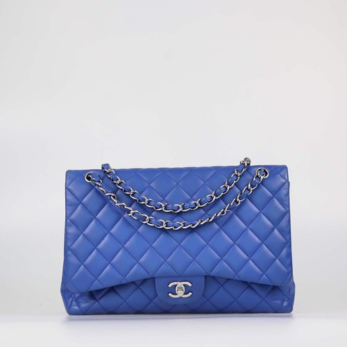 Chanel blue quilted leather - blue,