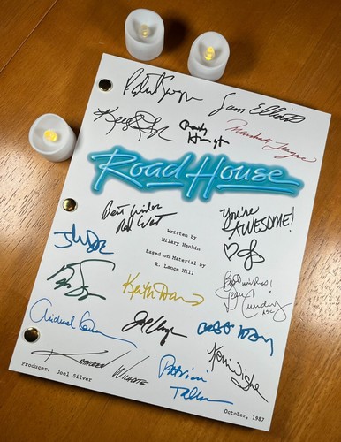 Road house script signed - road, signed-
