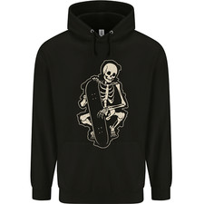 Skater Skeleton Skateboard Skateboarding Childrens Kids Hoodie