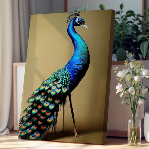 Stunning peacock canvas wall - peacock,