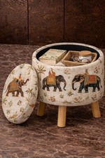 Handmade Round Ottoman Stool