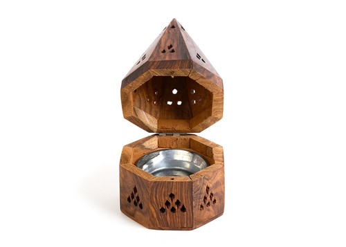 Wooden incense holder - wooden,