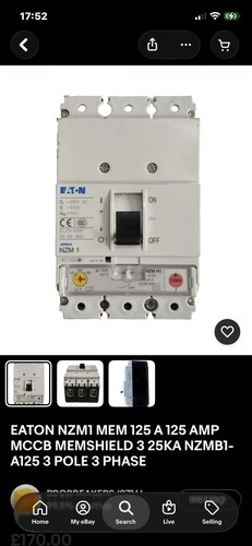 Eaton nzmb1 a125 mem 125 - mem,