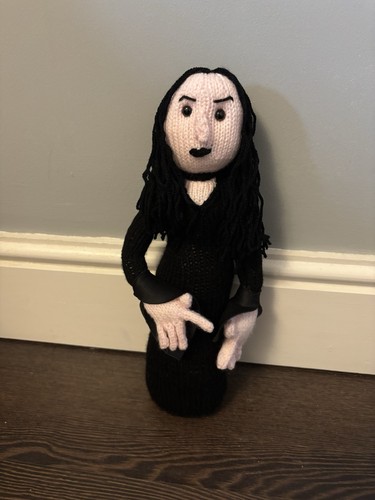 Hand knitted morticia addams - knitted,