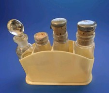 Antique Celluloid French Ivory Apothecary Bottle Holder Perfume Victorian Rare