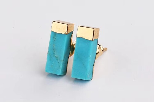 Pair natural turquoise - of,