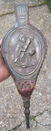 Antique wood brass - brass, leather