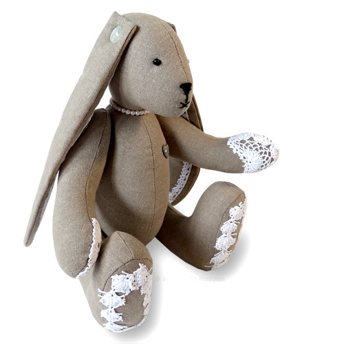 Lacy bunny soft toy - soft,