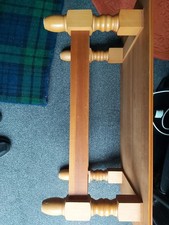 Beautiful long, low solid wood coffee table. Used but excellent quality.