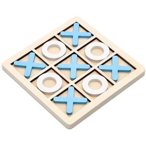 Wooden tic tac toe game - wooden,