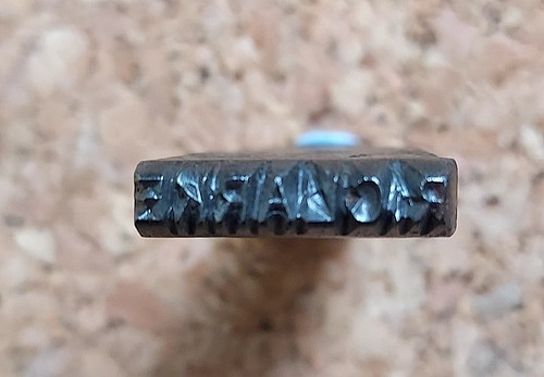 Antique carpenter metal name - antique,