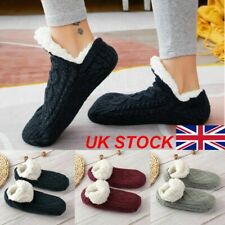 Women Mens Slipper Winter Cosy Socks Fluffy Non Slip Warm Fleece Lined Bed Floor