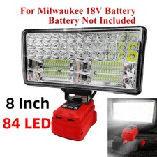 8 inch 84LED For Milwaukee 18V Battery LED Work Light Workshop Flashlight Torch