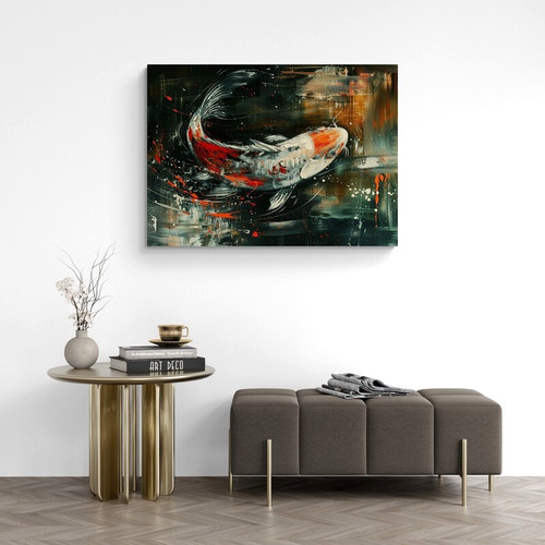 Japanese koi carp - koi, canvas