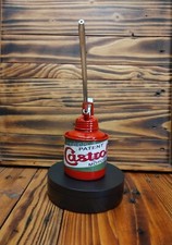 Thumb pump metal oil can 1/2 Pint Distressed Castrol Theme, Lambretta, Vespa