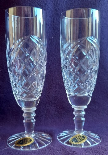 Two lead crystal champagne - lead,
