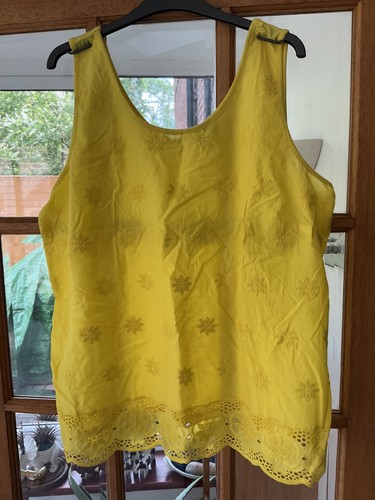 Womens yellow sleeveless top - womens,