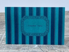 Smythson Set of 10 Teal Stripe