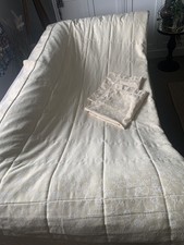 Bedeck Yellow Quilted Jacquard Bedspread Throw & 2 Oxford Pillowcases 80 x 100"