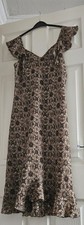 AMARANTO BROWN MIX DRESS WITH