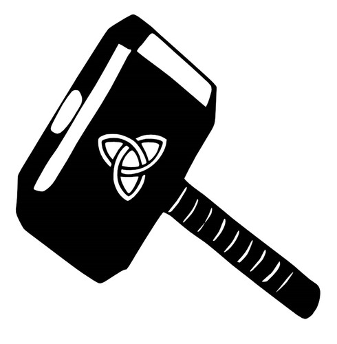 Thor hammer vinyl car - thor`s,