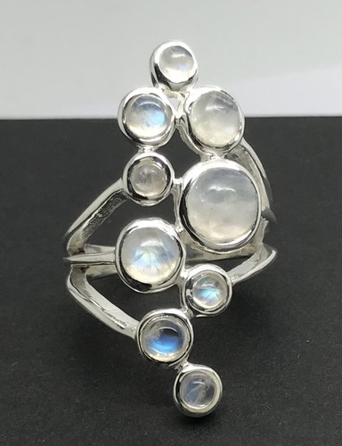 Rainbow moonstone long bubble