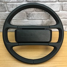 Genuine Porsche 928 retrimmed leather steering wheel M018 extended hub. RARE! 6C