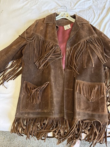 Men leather fringe jacket - men’s,