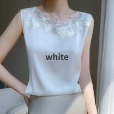 Women Faux Silk Satin Vest