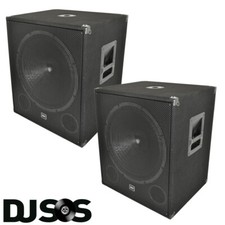 PAIR QTX QT18SA 18” 1000 WATT ACTIVE POWERED SUBWOOFER SUB BASS BIN DJ PA CLUB