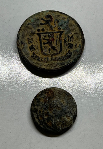 Vtg buttons is lion crest - ,